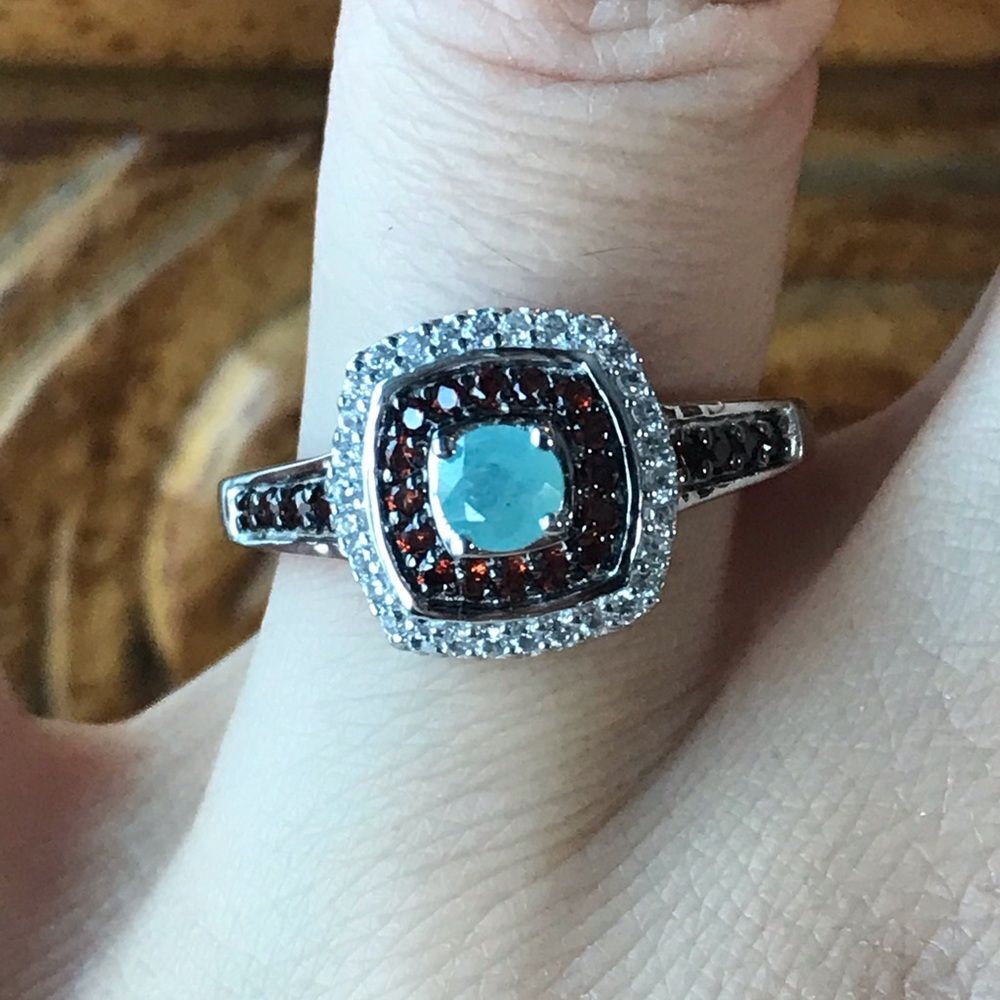 Natural Grandidierite Sterling Silver Ring Size 8